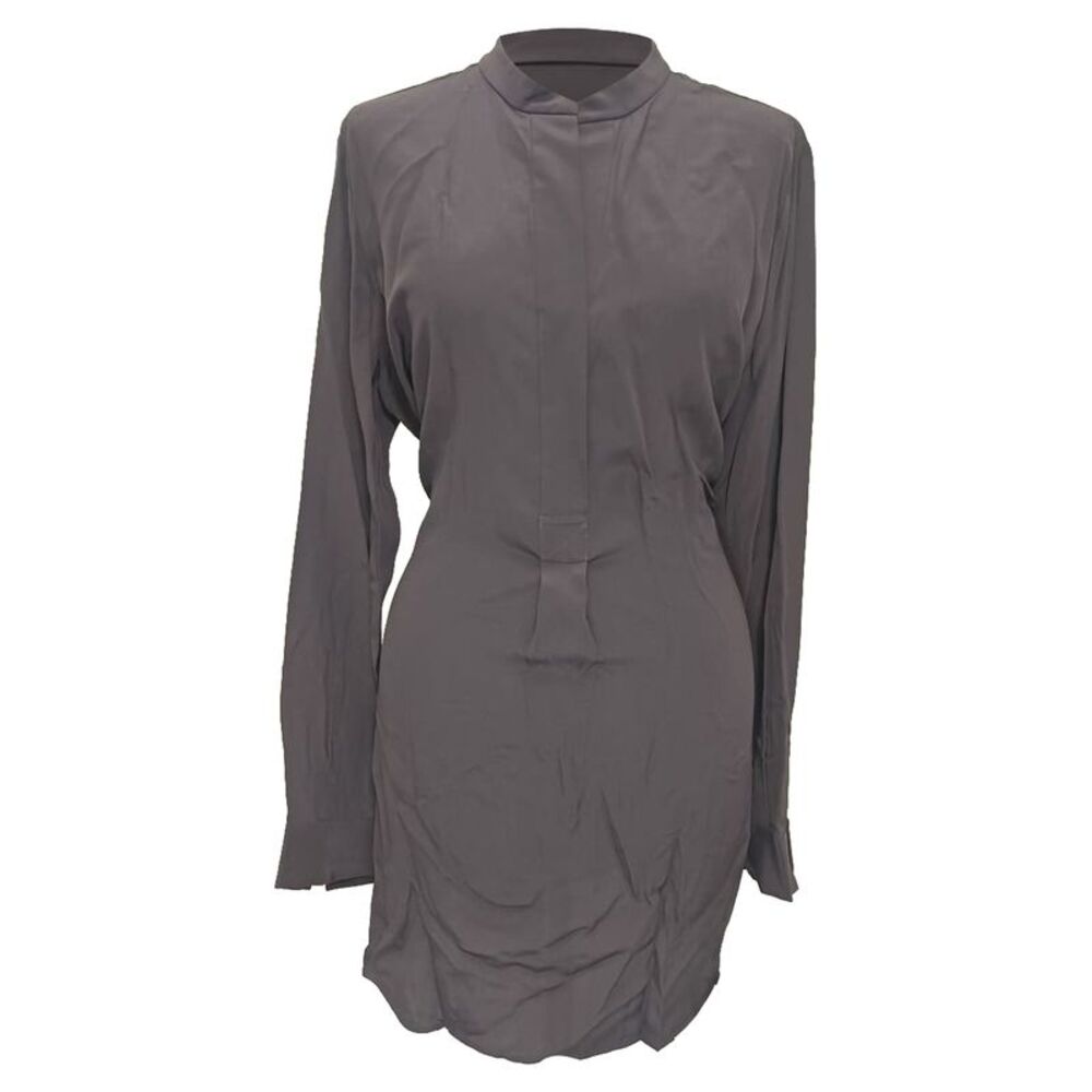 Joseph Mini Shirt Dress in Black Silk